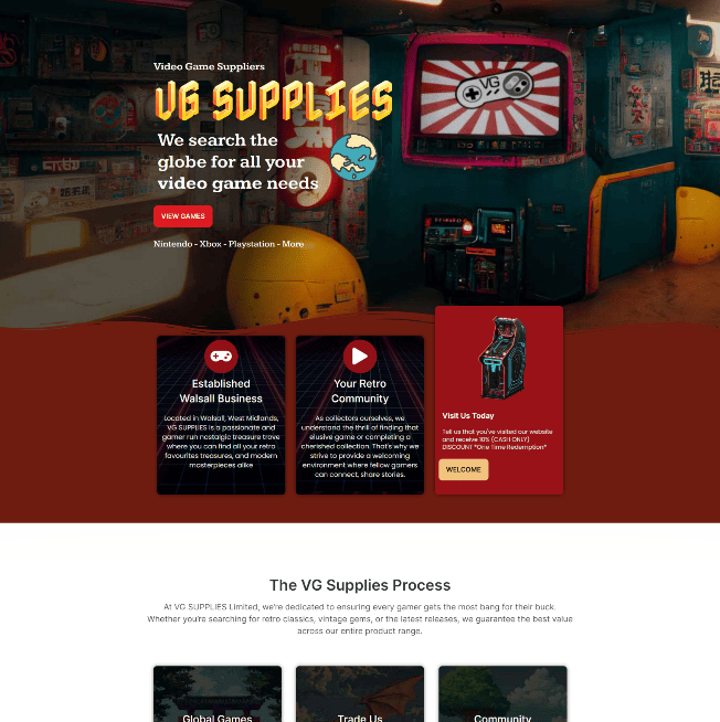 Video Game Sups Walsall Homepage